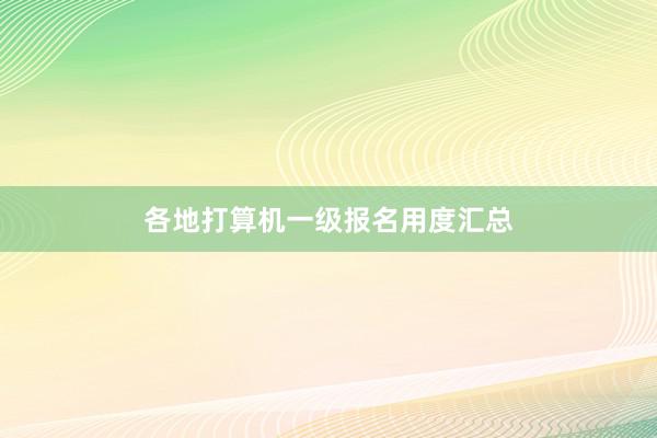 各地打算机一级报名用度汇总